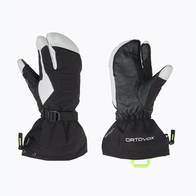 Guanti da sci da uomo ORTOVOX Merino Freeride 3 Finger nero