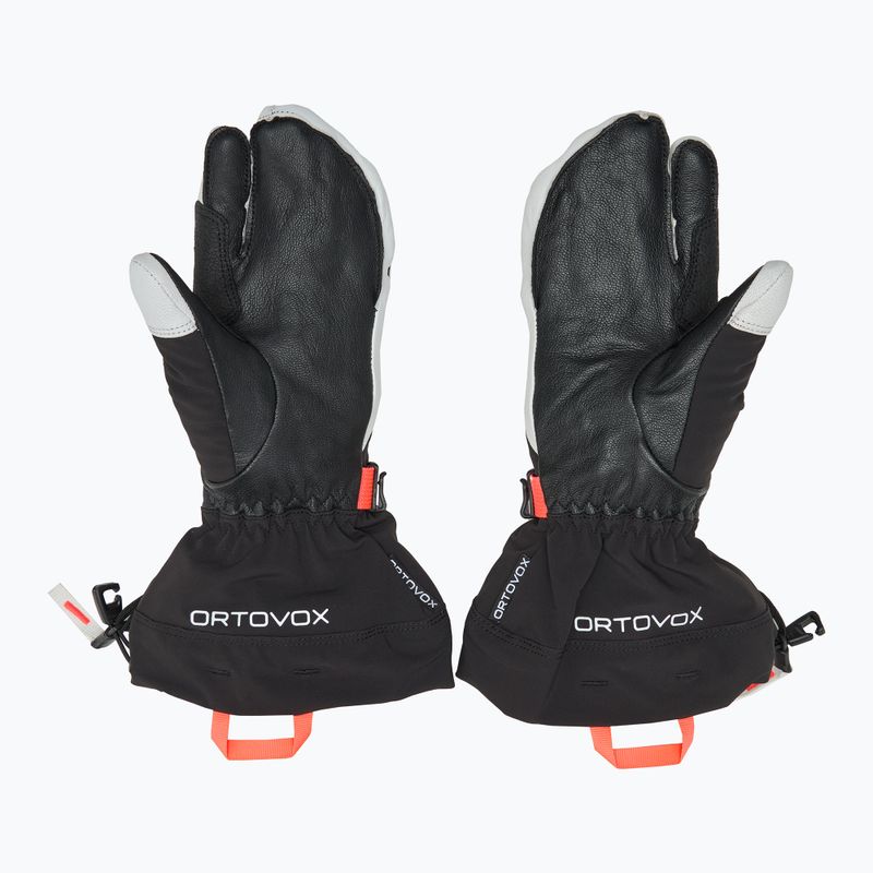 Guanti da sci da donna ORTOVOX Merino Freeride 3 Finger nero corvino 2