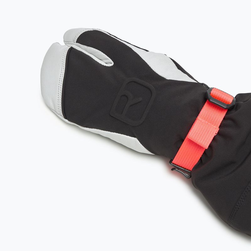 Guanti da sci da donna ORTOVOX Merino Freeride 3 Finger nero corvino 4