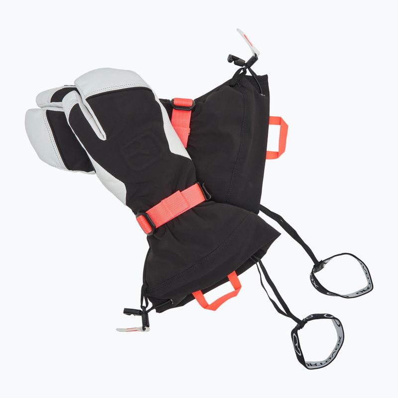 Guanti da sci da donna ORTOVOX Merino Freeride 3 Finger nero corvino 5