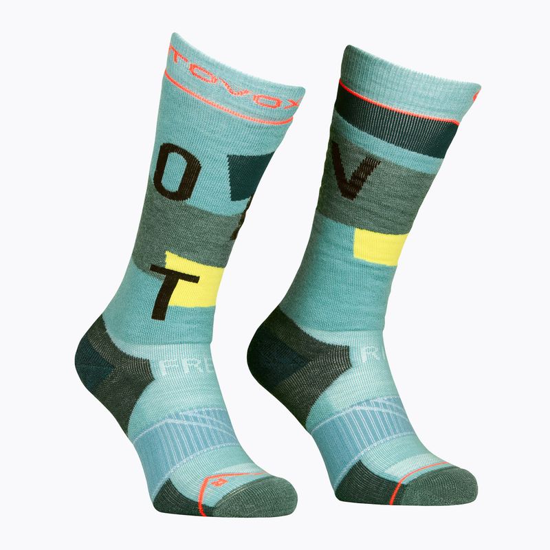 Calze da sci da donna ORTOVOX Freeride Long Socks Accogliente cascata di ghiaccio 5