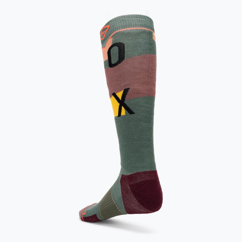 Calze da sci da donna ORTOVOX Freeride Long Socks Accogliente erba selvatica 2