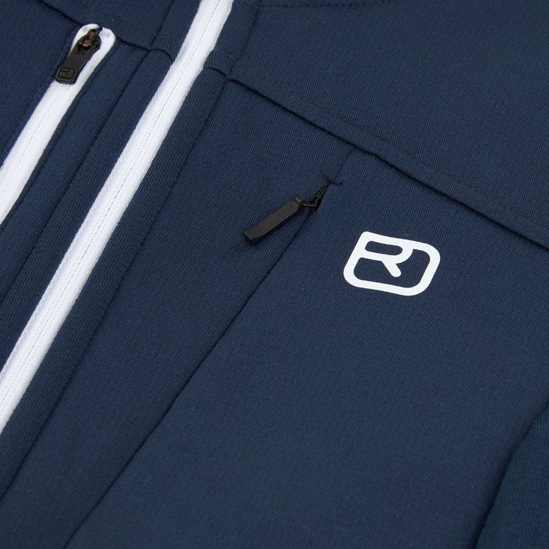 Felpa con cappuccio ORTOVOX Fleece Grid da donna Oceano profondo 3