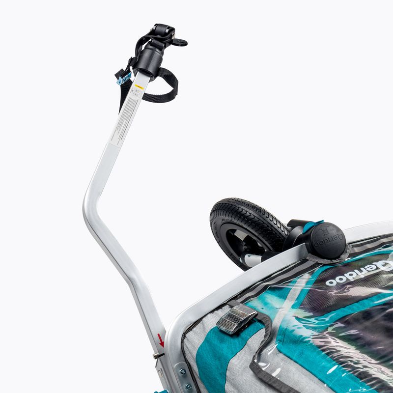 Rimorchio per biciclette Qeridoo Speedkid 2 blu petrolio 7