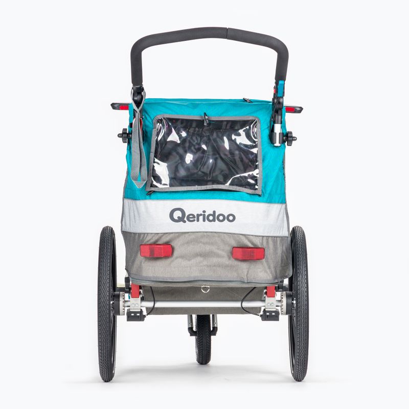 Rimorchio per biciclette Qeridoo Sportrex 1 blu petrolio 4
