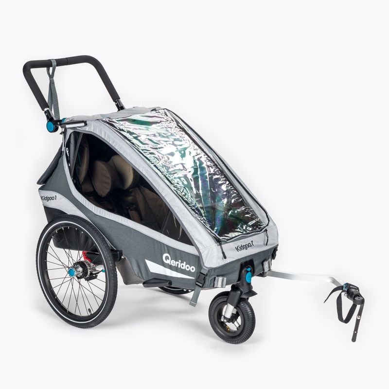 Rimorchio per bicicletta Qeridoo Kidgoo1 Sport grigio antracite 2