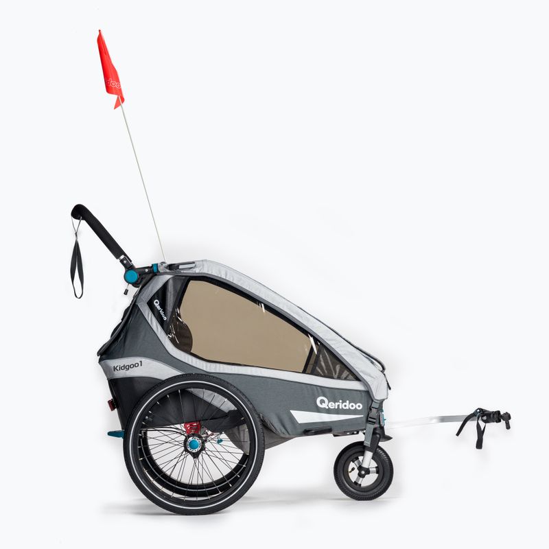 Rimorchio per bicicletta Qeridoo Kidgoo1 Sport grigio antracite 7
