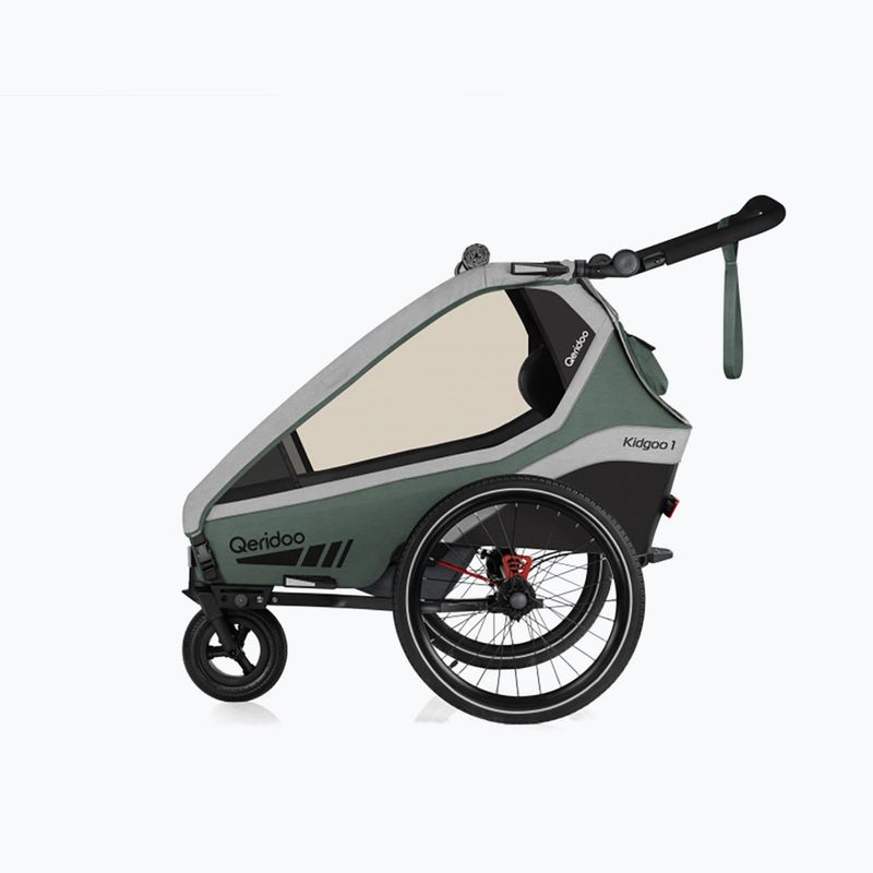 Rimorchio per bicicletta Qeridoo Kidgoo 1 verde edera 3