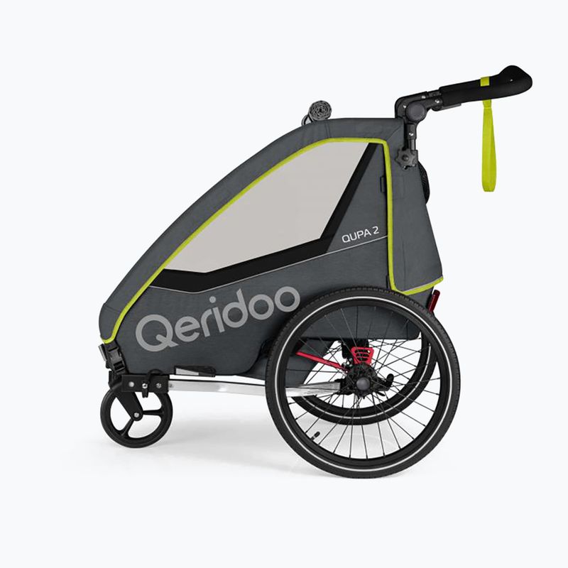 Rimorchio per bici Qeridoo Qupa 2 2022 lime 2