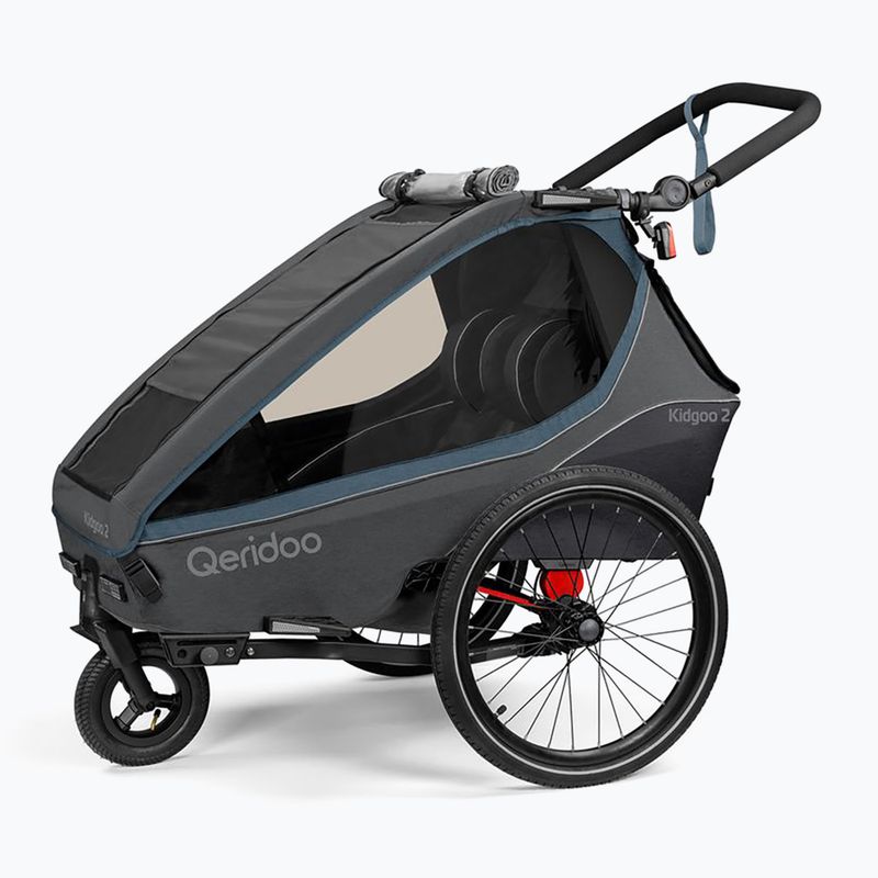 Rimorchio per bicicletta Qeridoo Kidgoo 2 blu/marino scuro 3
