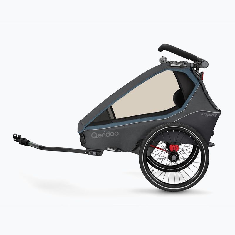 Rimorchio per bicicletta Qeridoo Kidgoo 2 blu/marino scuro