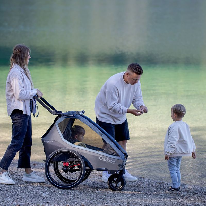 Rimorchio per bicicletta Qeridoo Kidgoo 2 blu/marino scuro 11