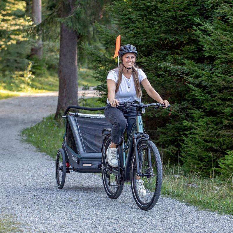 Rimorchio per bicicletta Qeridoo Kidgoo 2 blu/marino scuro 14