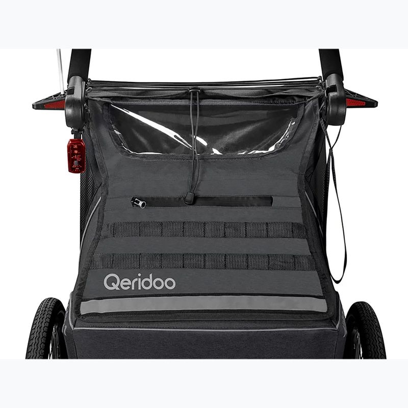 Qeridoo Kidgoo 1 rimorchio per bicicletta grigio acciaio scuro 5