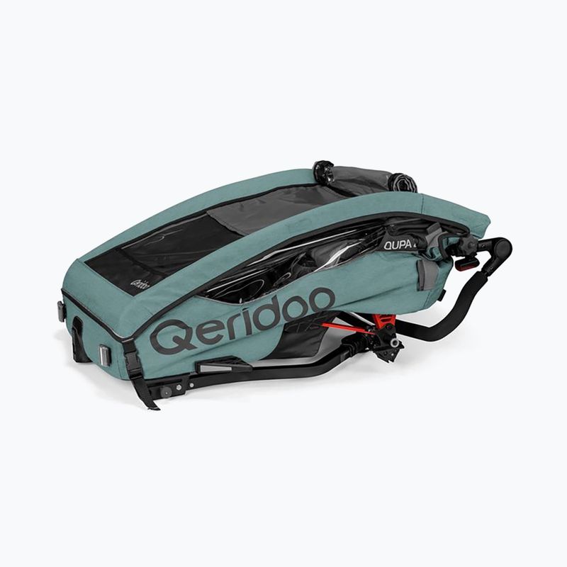 Rimorchio per bicicletta a due posti Qeridoo Qupa 2 mineral blue 5