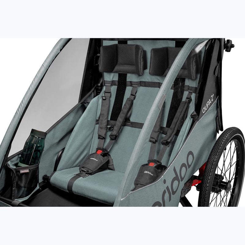Rimorchio per bicicletta a due posti Qeridoo Qupa 2 mineral blue 6