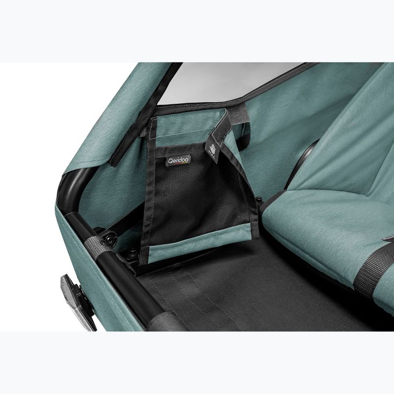 Rimorchio per bicicletta a due posti Qeridoo Qupa 2 mineral blue 8