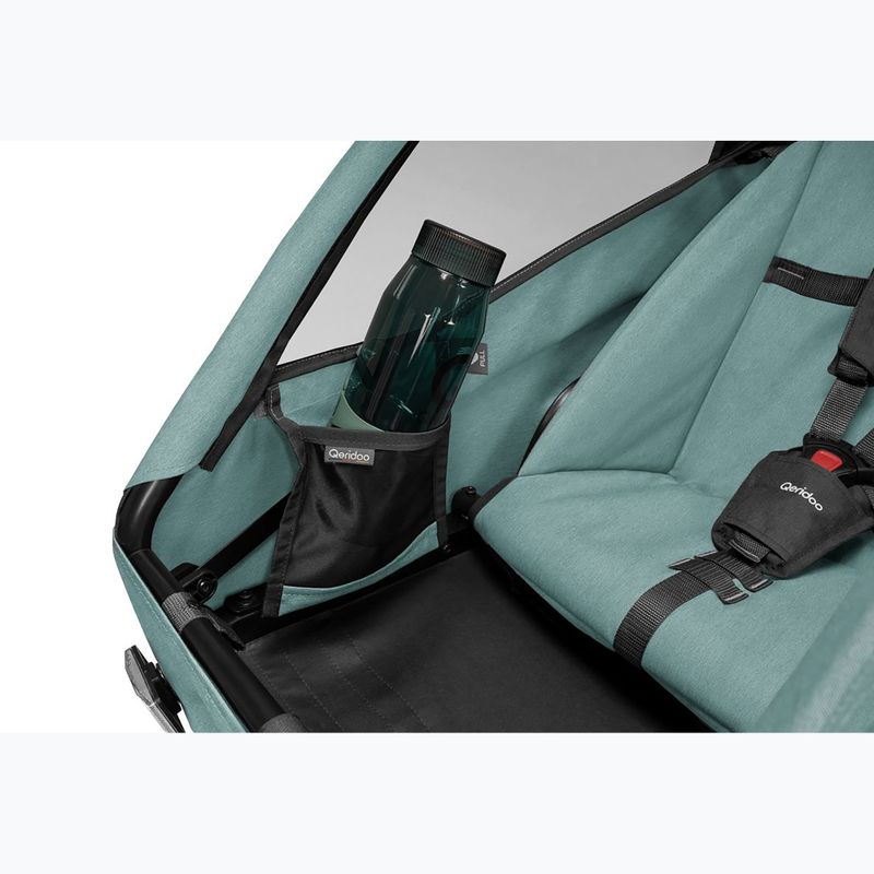 Rimorchio per bicicletta a due posti Qeridoo Qupa 2 mineral blue 9