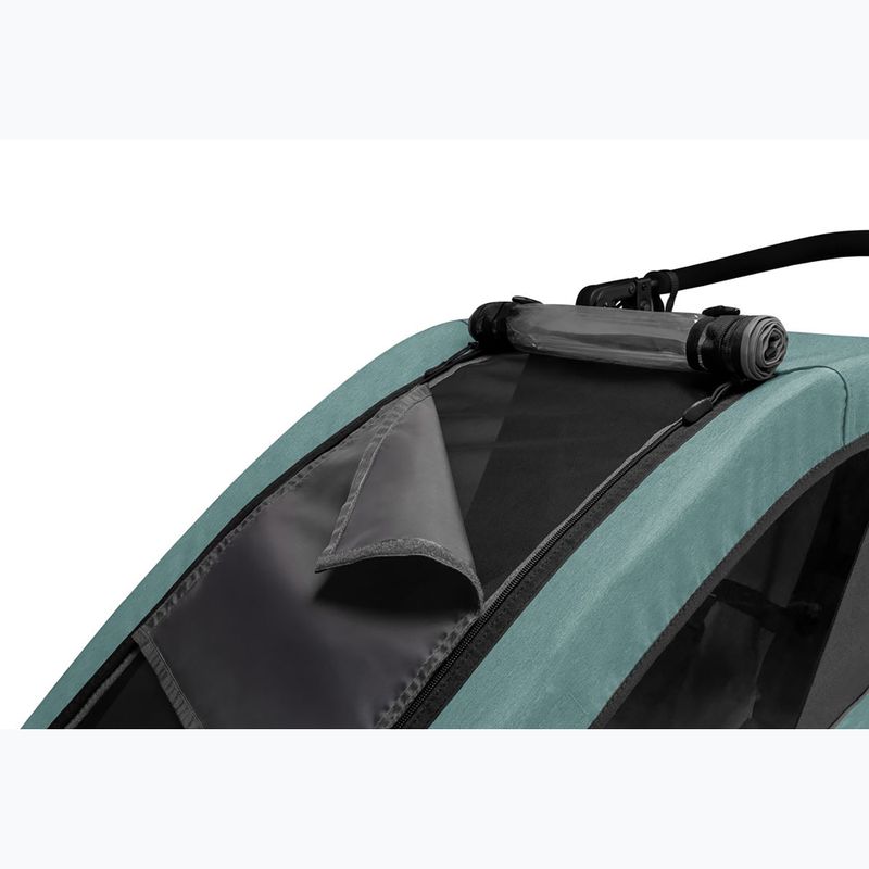 Rimorchio per bicicletta a due posti Qeridoo Qupa 2 mineral blue 10