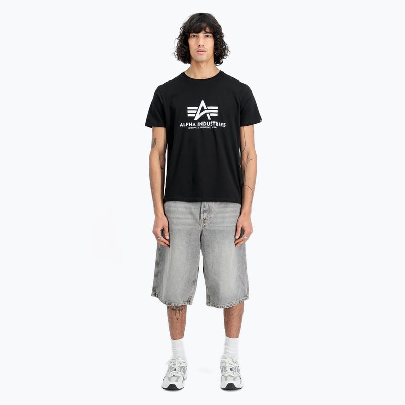 Maglietta Alpha Industries Basic nera da uomo 2