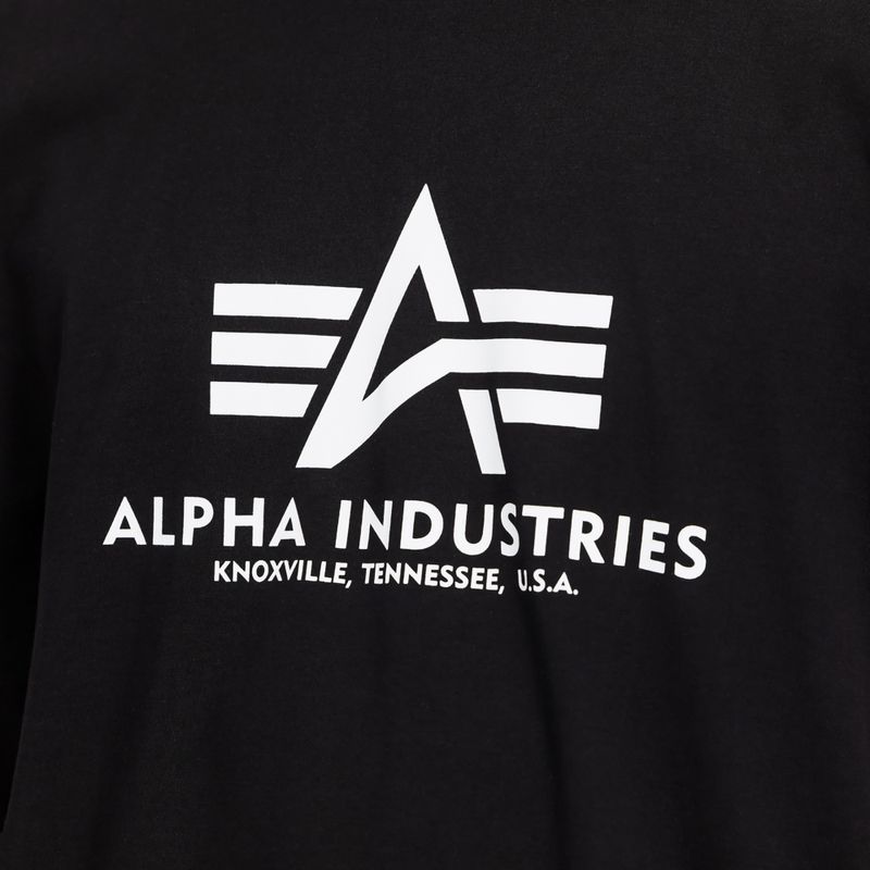 Maglietta Alpha Industries Basic nera da uomo 6