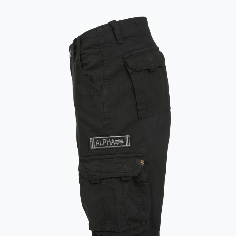 Pantaloni Alpha Industries da uomo Jet black 4
