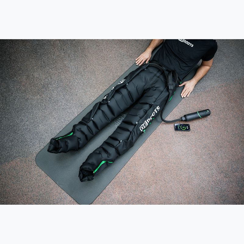 Gambali per il drenaggio linfatico REBOOTS Go Lite Recovery Pants 2.0 2025 Edition black/white/green 10