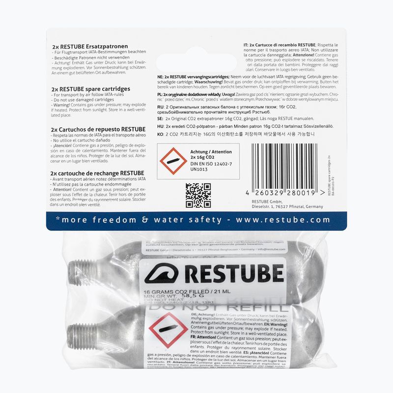 Cartucce di CO2 Restube 2 pz. 16 g 2