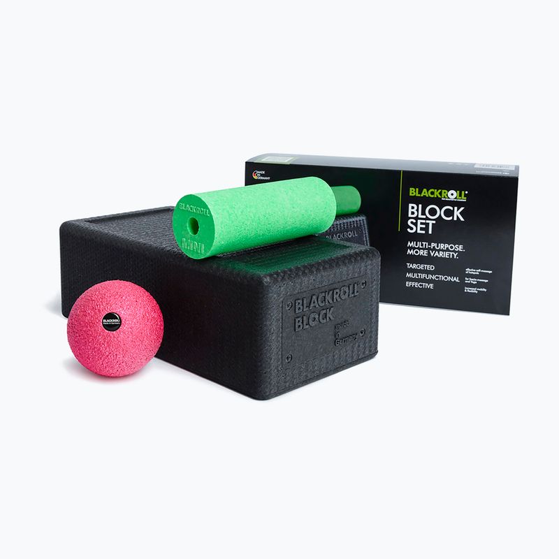 Set per yoga BLACKROLL Block black/ green/ pink 3