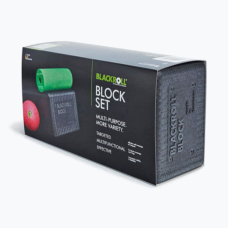 Set per yoga BLACKROLL Block black/ green/ pink 4