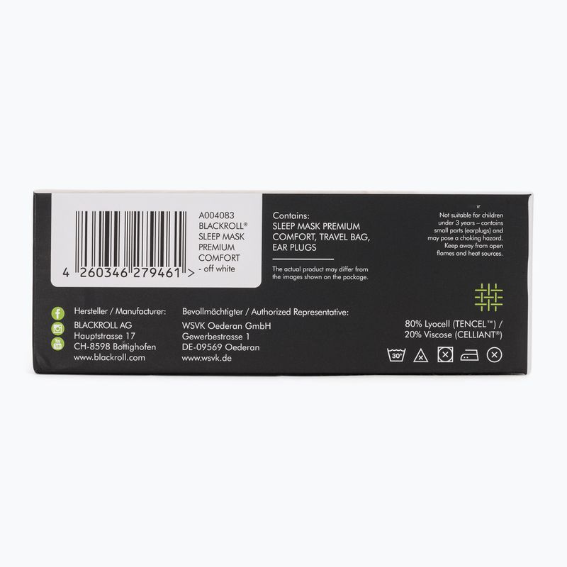 Fascia per occhi BLACKROLL Premium Comfort Sleep off white 3