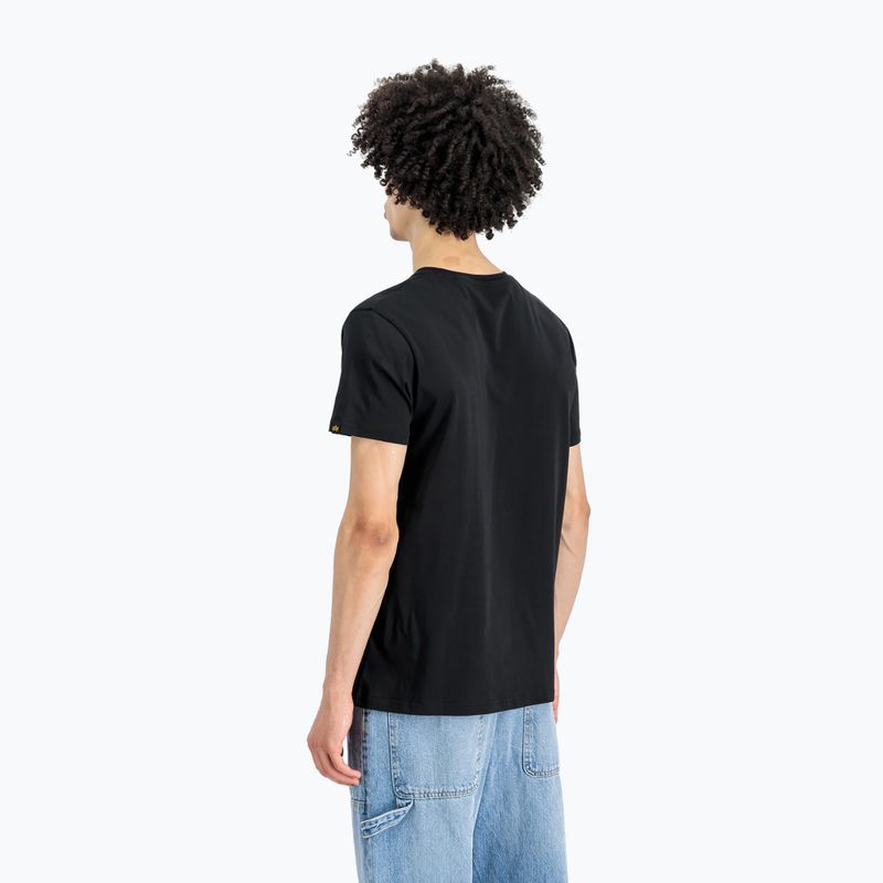 Alpha Industries polo uomo basic nero/blu 3