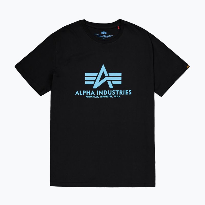 Alpha Industries polo uomo basic nero/blu 5