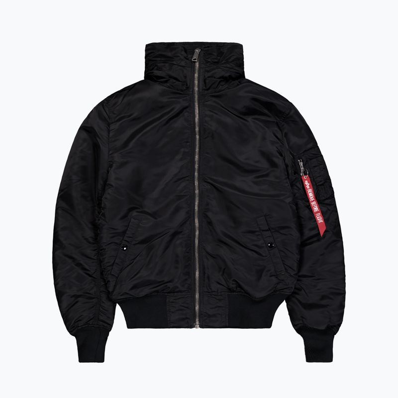 Uomo Alpha Industries MA-1 Bomber con cappuccio nero 6