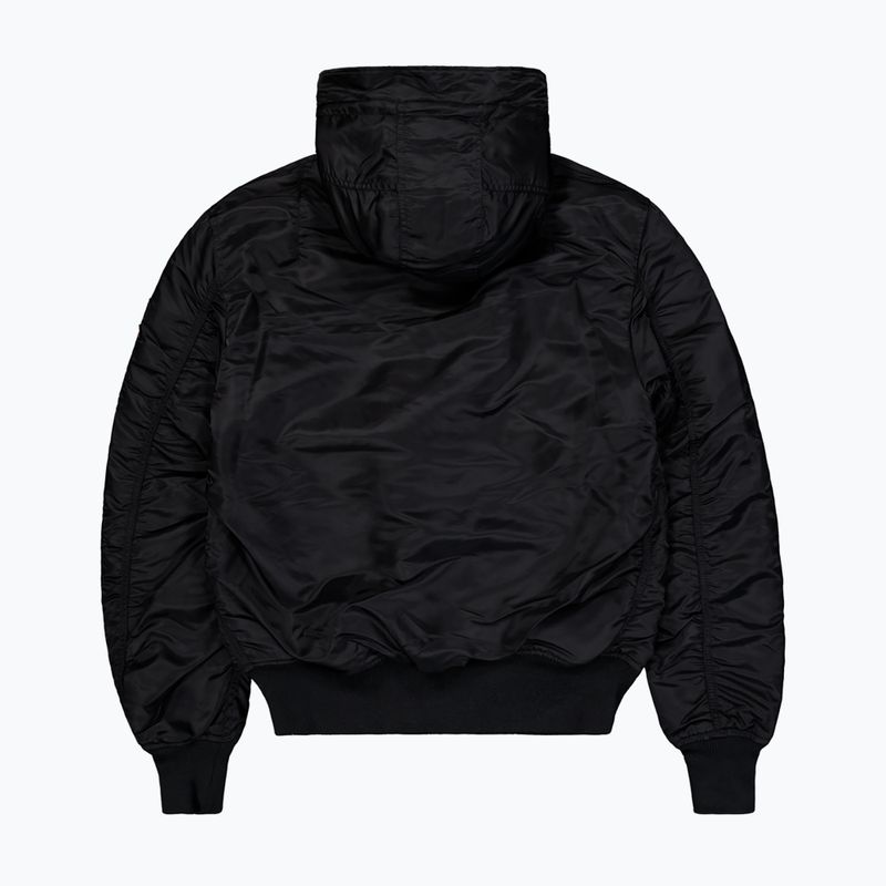 Uomo Alpha Industries MA-1 Bomber con cappuccio nero 7