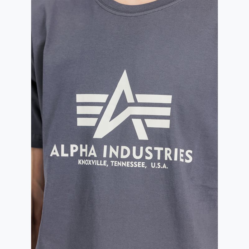 Maglietta Alpha Industries Basic uomo grigio-nero 4