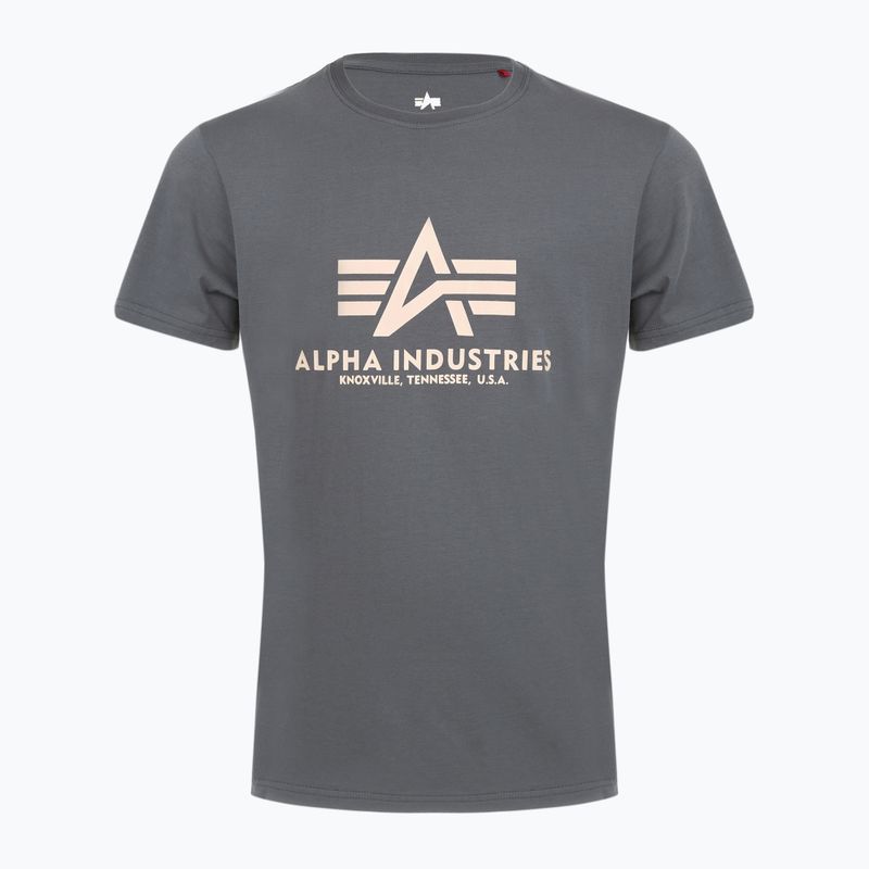 Maglietta Alpha Industries Basic uomo grigio-nero 5