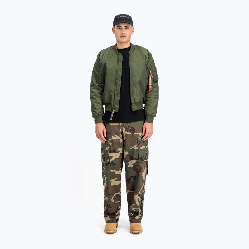 Alpha Industries MA-1 VF 59 Vintage Fit Bomber giacca da uomo verde scuro 2