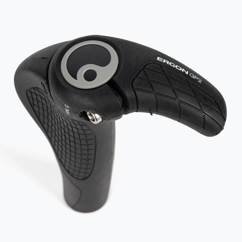 Manopole del manubrio Ergon GP2 nero/grigio 2