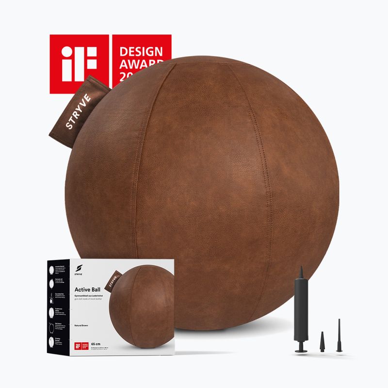 Palla da ginnastica STRYVE Active 70 cm natural brown 2