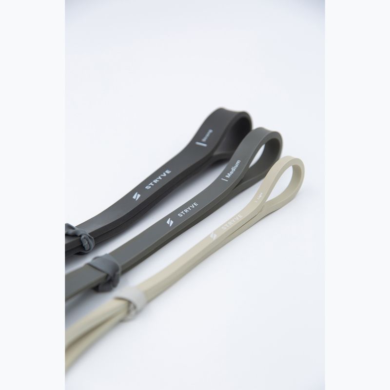 Set di bande elastiche per allenamento STRYVE Power Band 3 pack blackgrey/beige 2