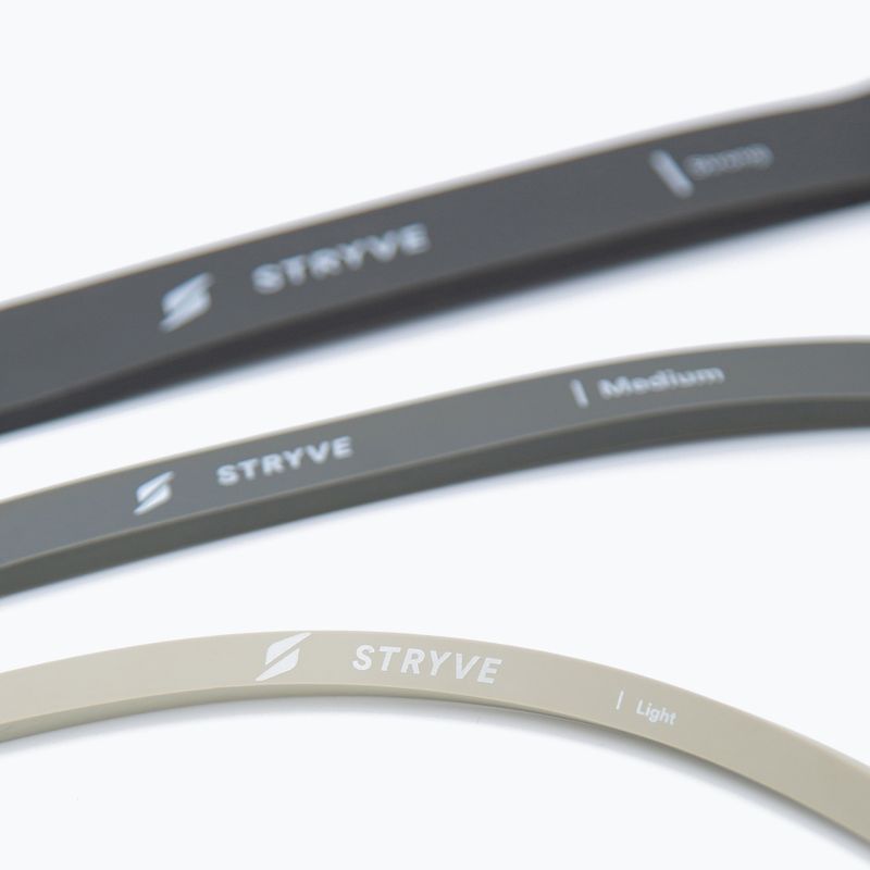 Set di bande elastiche per allenamento STRYVE Power Band 3 pack blackgrey/beige 3