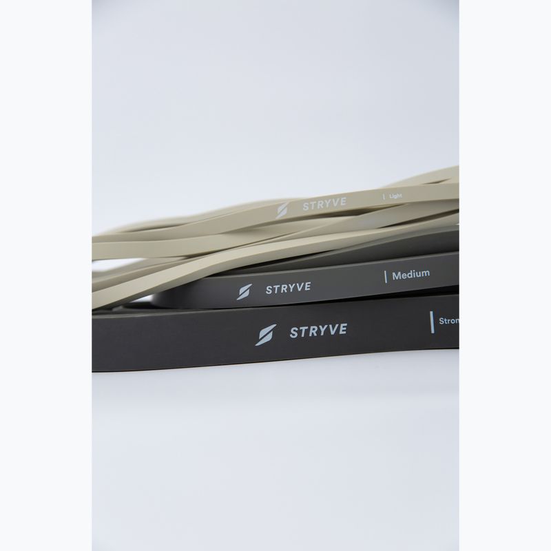 Set di bande elastiche per allenamento STRYVE Power Band 3 pack blackgrey/beige 5
