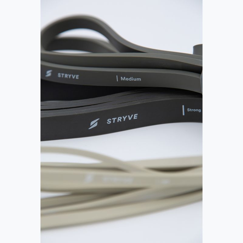 Set di bande elastiche per allenamento STRYVE Power Band 3 pack blackgrey/beige 6