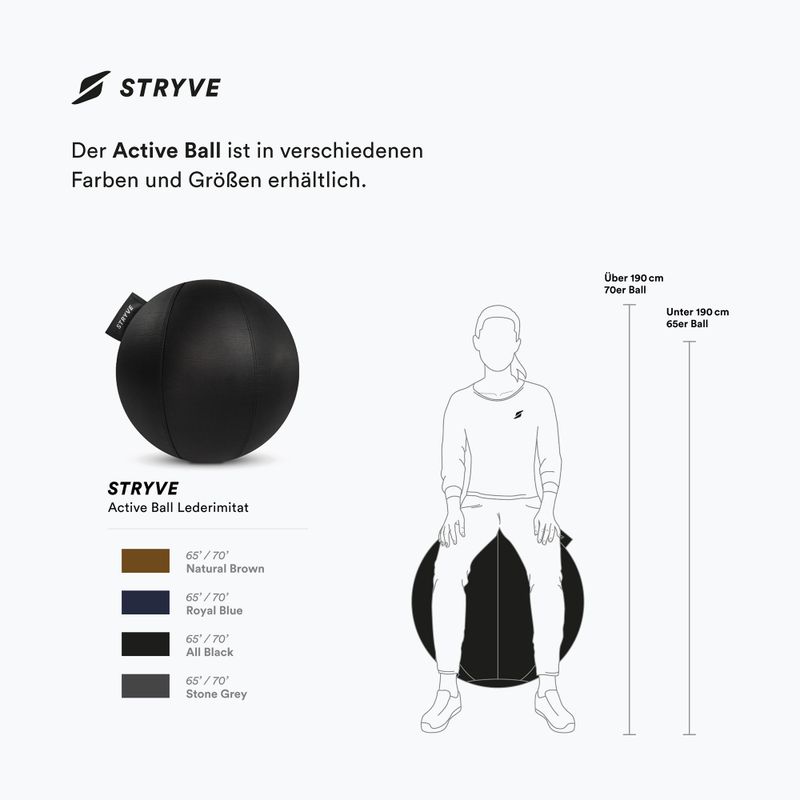 Palla da ginnastica STRYVE Active 70 cm black 4