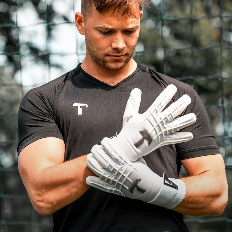 Guanti da portiere T1TAN White Beast 3.0 Bianco 5