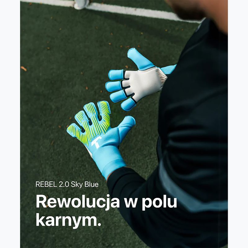 T1TAN Rebel 2.0 Guanti da portiere Sky Blue 8
