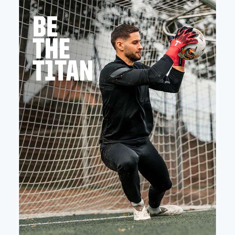 T1TAN Guanti da portiere Rebel 2.0 Rosso solare 9