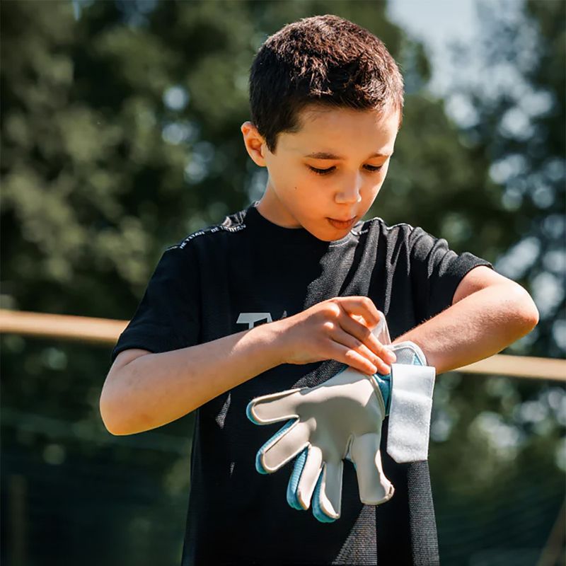 Guanti da portiere junior T1TAN Rebel 2.0 sky blue Junior FP sky blue/white 3
