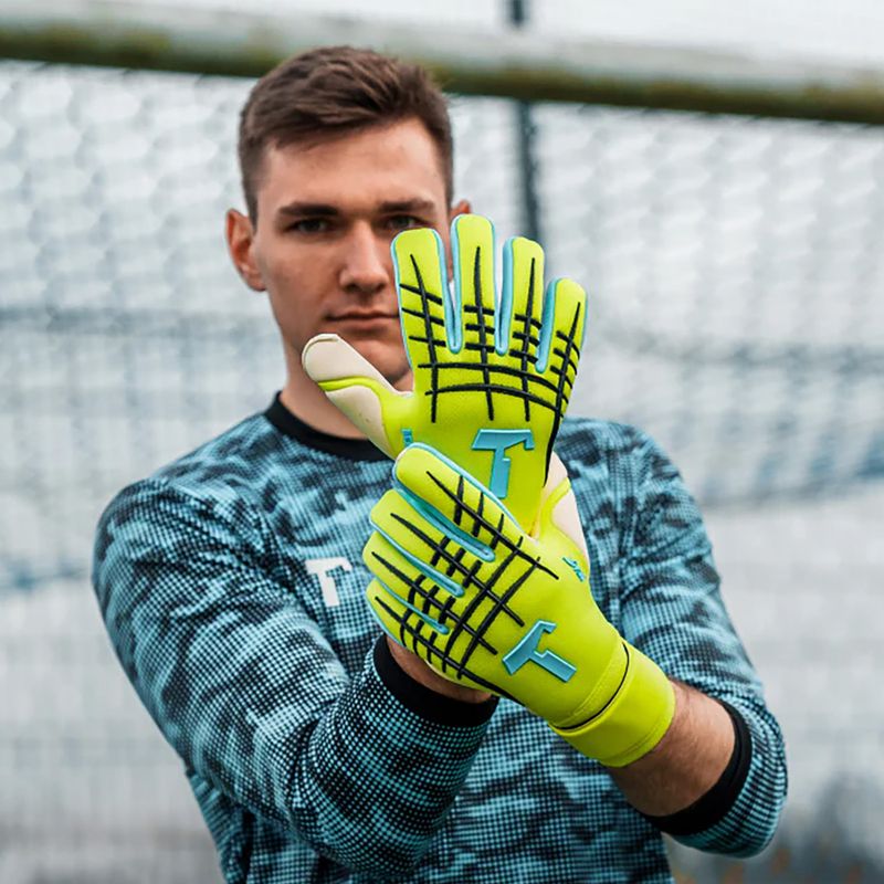 Guanti da portiere T1TAN Fluo Beast 3.0 FP fluorescent yellow/white 2